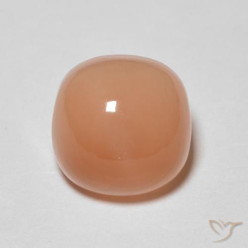 2.40ct Natürlicher Pfirsich-orange Mondstein, Kissen, Lichtdurchlässig