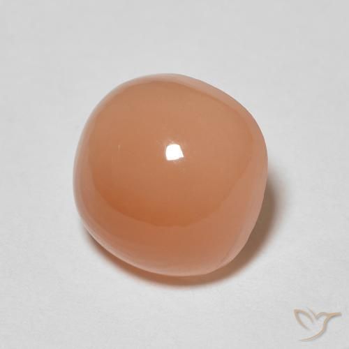 9,17 ctw natürlicher Pfirsich-orange Mondstein, Kissen, Lichtdurchlässig