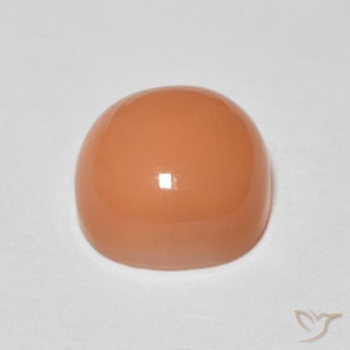9,17 ctw natürlicher Pfirsich-orange Mondstein, Kissen, Lichtdurchlässig