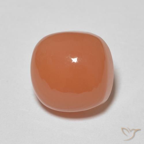 2.85ct Natürlicher hellorange Mondstein, Kissen, Lichtdurchlässig