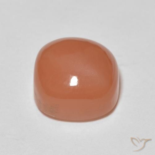 9,17 ctw natürlicher hellorange Mondstein, Kissen, Lichtdurchlässig