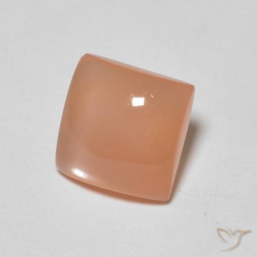 9,17 ctw natürlicher Mittelorange Mondstein, Quadrat, Lichtdurchlässig