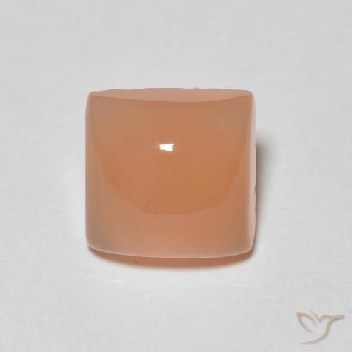 1.86ct Natürlicher Mittelorange Mondstein, Quadrat, Lichtdurchlässig