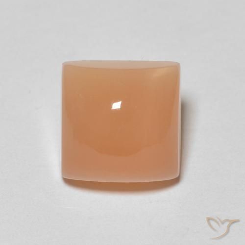 2.23ct Natürlicher Pfirsich-orange Mondstein, Quadrat, Lichtdurchlässig