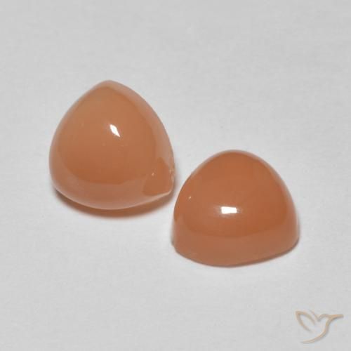 1.76 ct natürliche hellorange Mondstein-Edelsteine, Trillion, Lichtdurchlässig