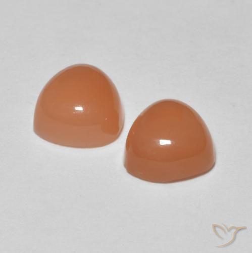 1.76 ct natürliche hellorange Mondstein-Edelsteine, Trillion, Lichtdurchlässig