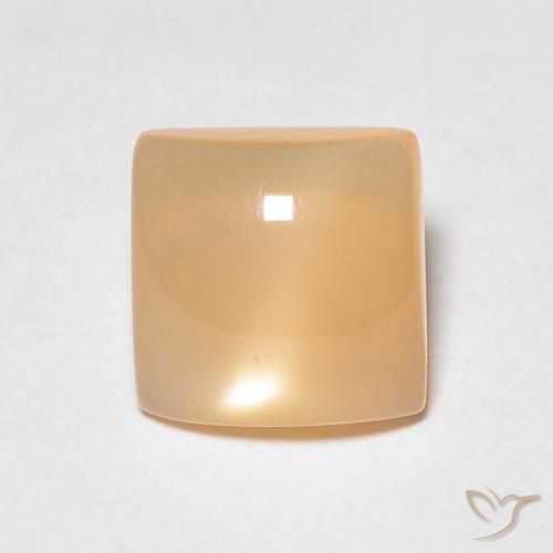 1.03ct Natürlicher Cantaloupe-Orange Mondstein, Quadrat, Lichtdurchlässig