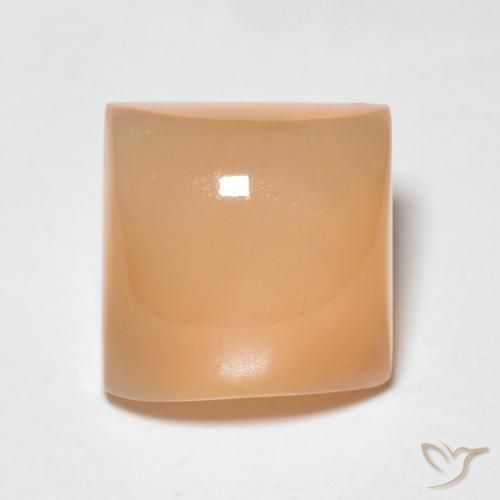 2.20ct Natürlicher Medium Light-Orange Mondstein, Quadrat, Lichtdurchlässig