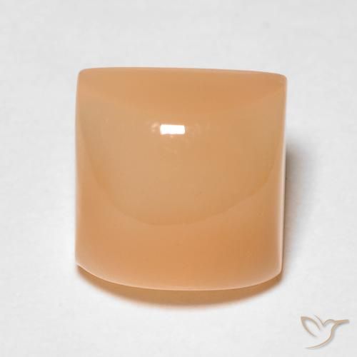 2.58ct Natürlicher Medium Light-Orange Mondstein, Quadrat, Lichtdurchlässig
