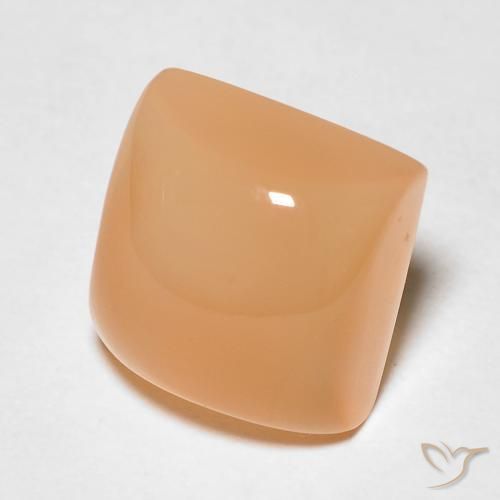 9,17 ctw natürlicher Medium Light-Orange Mondstein, Quadrat, Lichtdurchlässig