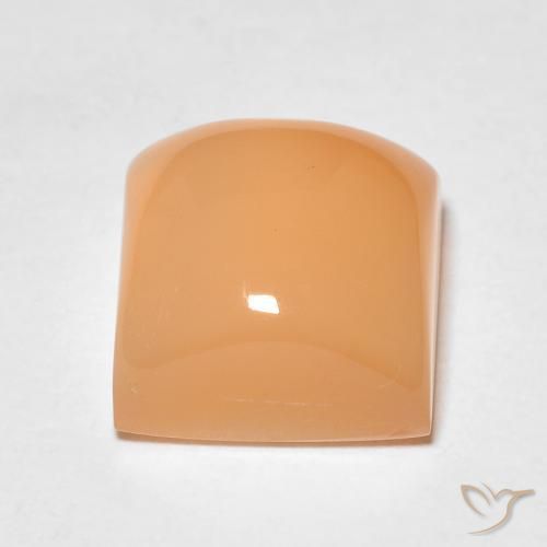 9,17 ctw natürlicher Medium Light-Orange Mondstein, Quadrat, Lichtdurchlässig