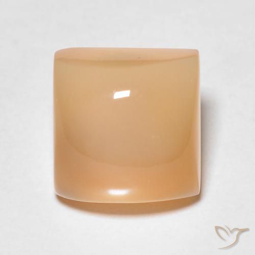 2.51ct Natürlicher Mittelorange Mondstein, Quadrat, Lichtdurchlässig
