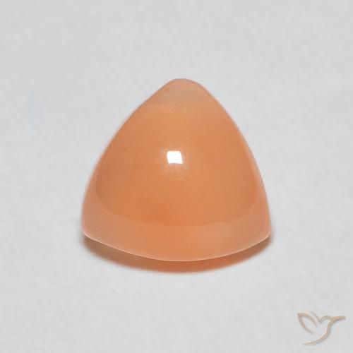 1.40ct Natürlicher hellorange Mondstein, Trillion, Lichtdurchlässig