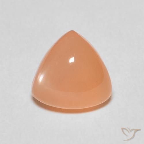 1.77ct Natürlicher Pfirsich-orange Mondstein, Trillion, Lichtdurchlässig