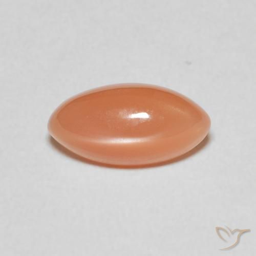 1.24ct Natürlicher Helles rötliches Orange Mondstein, Marquise, Lichtdurchlässig