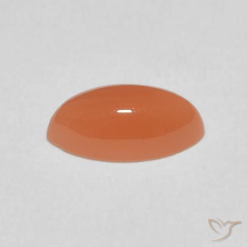 9,17 ctw natürlicher Helles rötliches Orange Mondstein, Marquise, Lichtdurchlässig