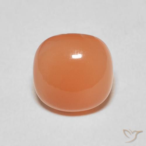 1.84ct Natürlicher hellorange Mondstein, Kissen, Lichtdurchlässig
