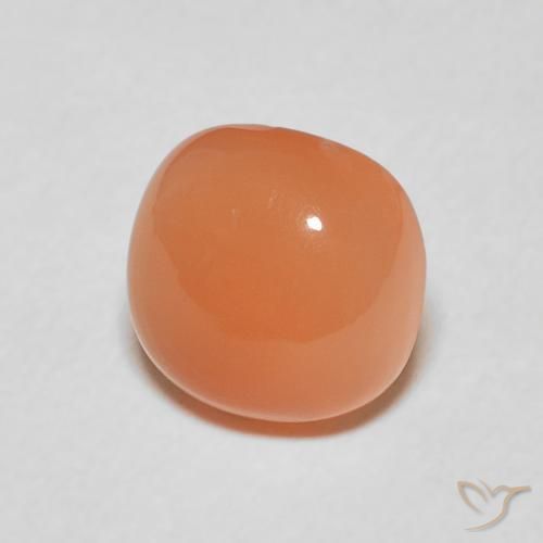 9,17 ctw natürlicher hellorange Mondstein, Kissen, Lichtdurchlässig