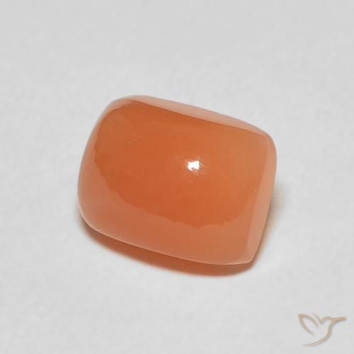 9,17 ctw natürlicher rötlich-orange Mondstein, Kissen, Lichtdurchlässig