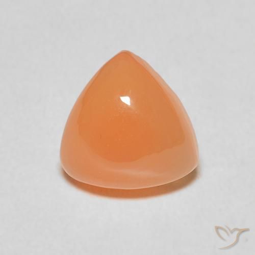 1.84ct Natürlicher rötlich-orange Mondstein, Trillion, Lichtdurchlässig