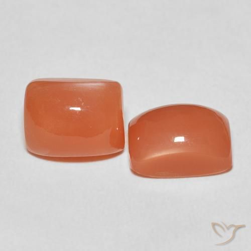 5.54 ct natürliche Feuerorange Mondstein-Edelsteine, Kissen, Lichtdurchlässig