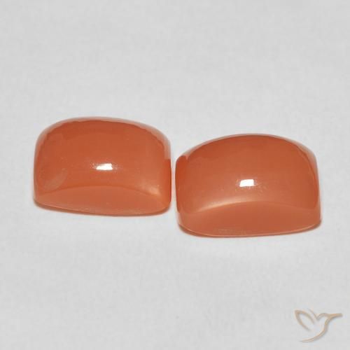 5.54 ct natürliche Feuerorange Mondstein-Edelsteine, Kissen, Lichtdurchlässig