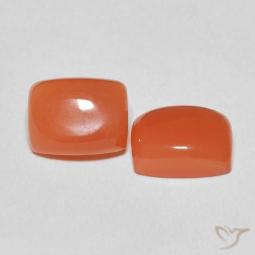 4.82 ct natürliche Intensives Orange Mondstein-Edelsteine, Kissen, Lichtdurchlässig