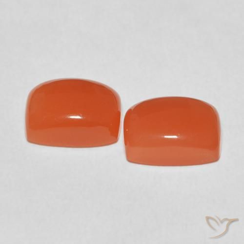 4.82 ct natürliche Intensives Orange Mondstein-Edelsteine, Kissen, Lichtdurchlässig