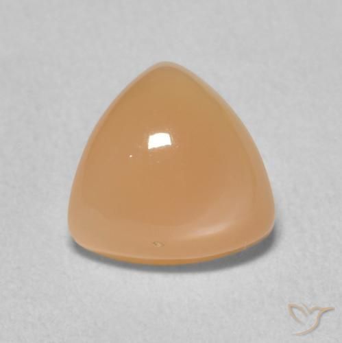1.67ct Natürlicher Cantaloupe-Orange Mondstein, Trillion, Lichtdurchlässig
