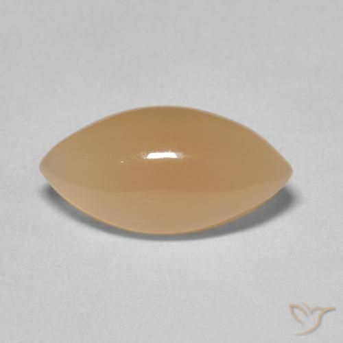 2.91ct Natürlicher Mittelorange Mondstein, Marquise, Lichtdurchlässig