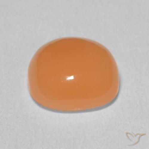 9,17 ctw natürlicher Mittelorange Mondstein, Kissen, Lichtdurchlässig