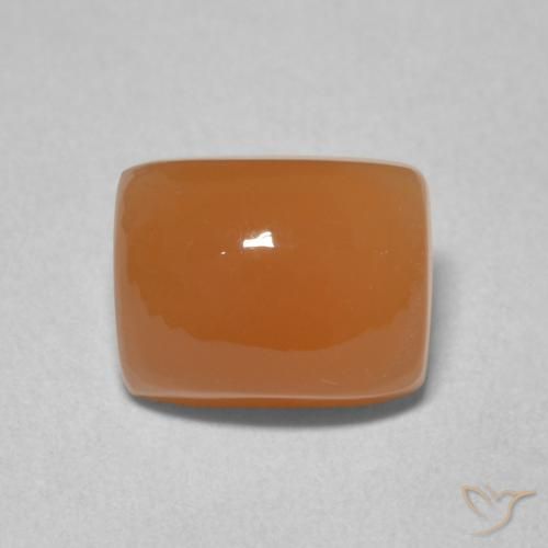 2.75ct Natürlicher tieforange Mondstein, Kissen, Lichtdurchlässig