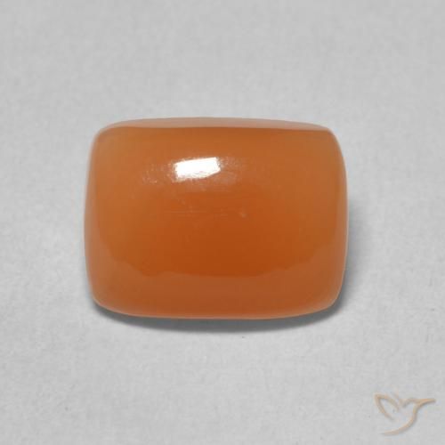 2.04ct Natürlicher Mittelorange Mondstein, Kissen, Lichtdurchlässig