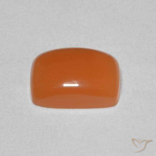 9,17 ctw natürlicher Mittelorange Mondstein, Kissen, Lichtdurchlässig