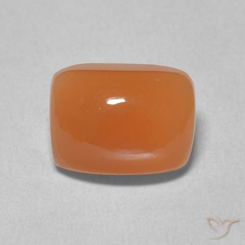 2.41ct Natürlicher Mittelorange Mondstein, Kissen, Lichtdurchlässig