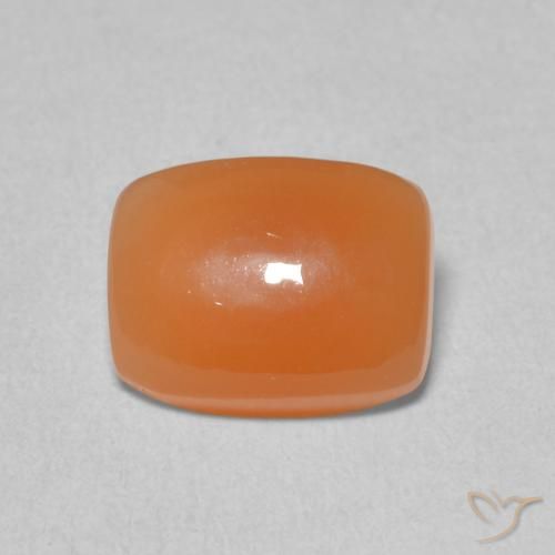 1.96ct Natürlicher rötlich-orange Mondstein, Kissen, Lichtdurchlässig