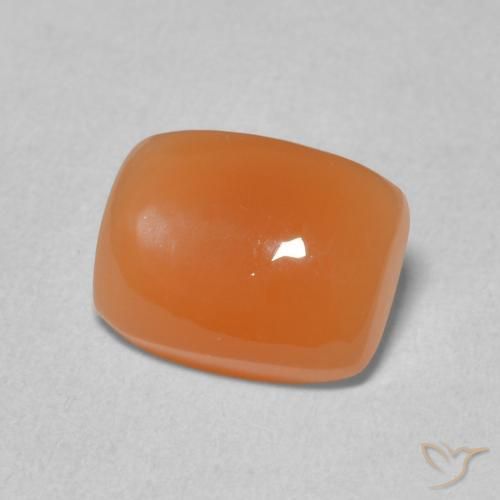 9,17 ctw natürlicher rötlich-orange Mondstein, Kissen, Lichtdurchlässig