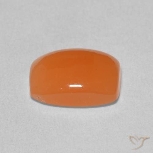 9,17 ctw natürlicher rötlich-orange Mondstein, Kissen, Lichtdurchlässig