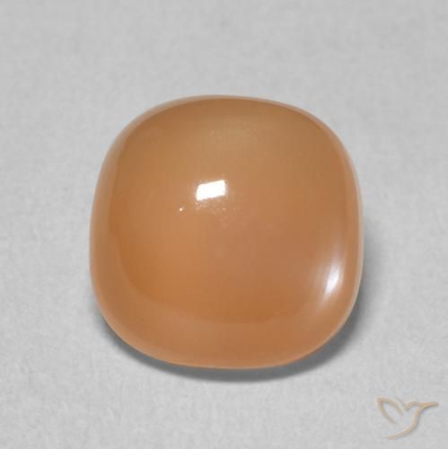 1.96ct Natürlicher Pfirsich-orange Mondstein, Kissen, Lichtdurchlässig