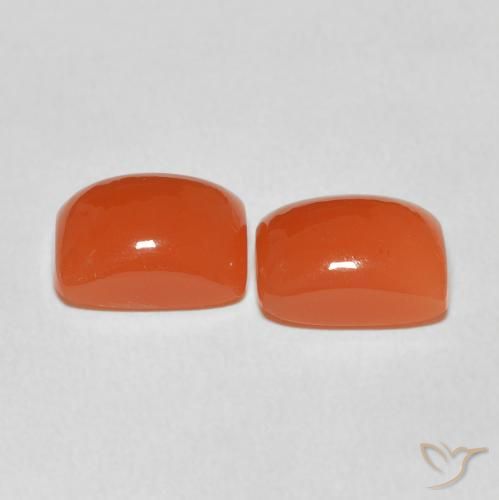 4.96 ct natürliche Intensives Orange Mondstein-Edelsteine, Kissen, Lichtdurchlässig