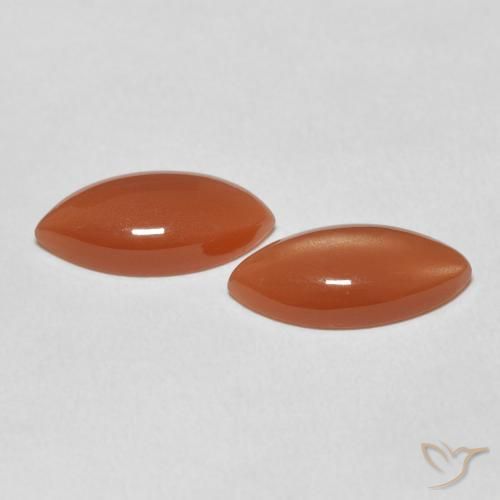 5.36 ct natürliche Intensives Orange Mondstein-Edelsteine, Marquise, Lichtdurchlässig