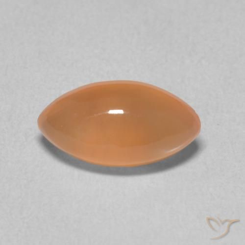 1.12ct Natürlicher Helles rötliches Orange Mondstein, Marquise, Lichtdurchlässig