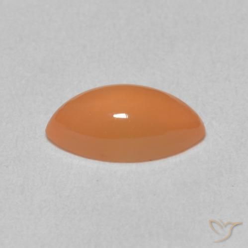9,17 ctw natürlicher Helles rötliches Orange Mondstein, Marquise, Lichtdurchlässig
