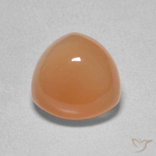 2.04ct Natürlicher Pfirsich-orange Mondstein, Trillion, Lichtdurchlässig