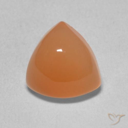 1.92ct Natürlicher hellorange Mondstein, Trillion, Lichtdurchlässig