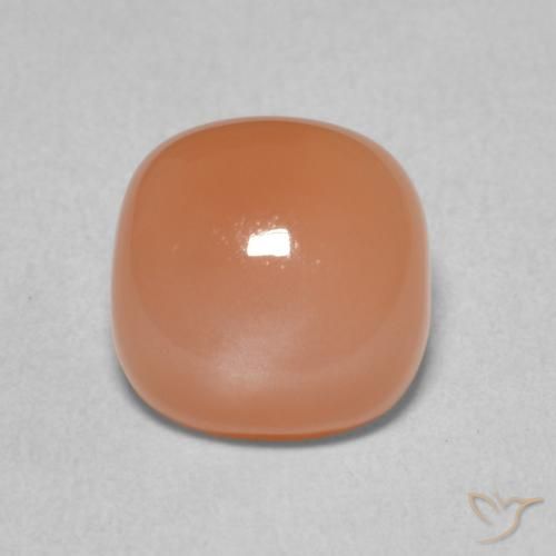 2.34ct Natürlicher hellorange Mondstein, Kissen, Lichtdurchlässig