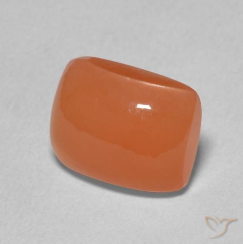 9,17 ctw natürlicher rötlich-orange Mondstein, Kissen, Lichtdurchlässig