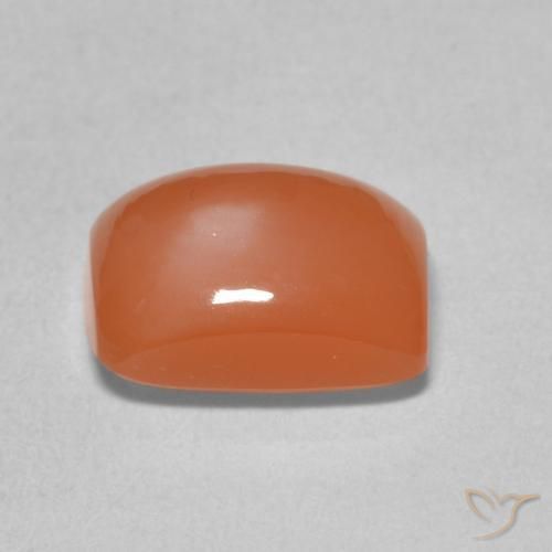 9,17 ctw natürlicher rötlich-orange Mondstein, Kissen, Lichtdurchlässig