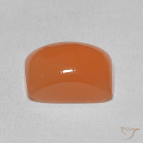 9,17 ctw natürlicher Helles rötliches Orange Mondstein, Kissen, Lichtdurchlässig