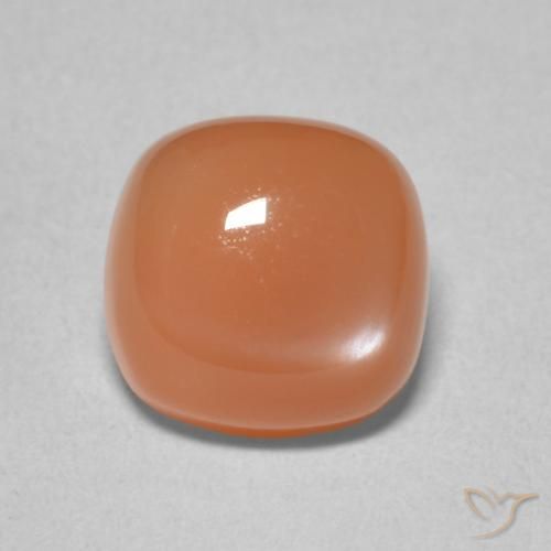 2.17ct Natürlicher Helles rötliches Orange Mondstein, Kissen, Lichtdurchlässig